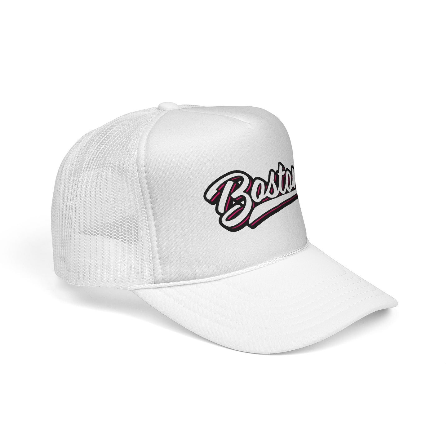 Boston Script Trucker Cap - Vintage Athletic Mesh Hat