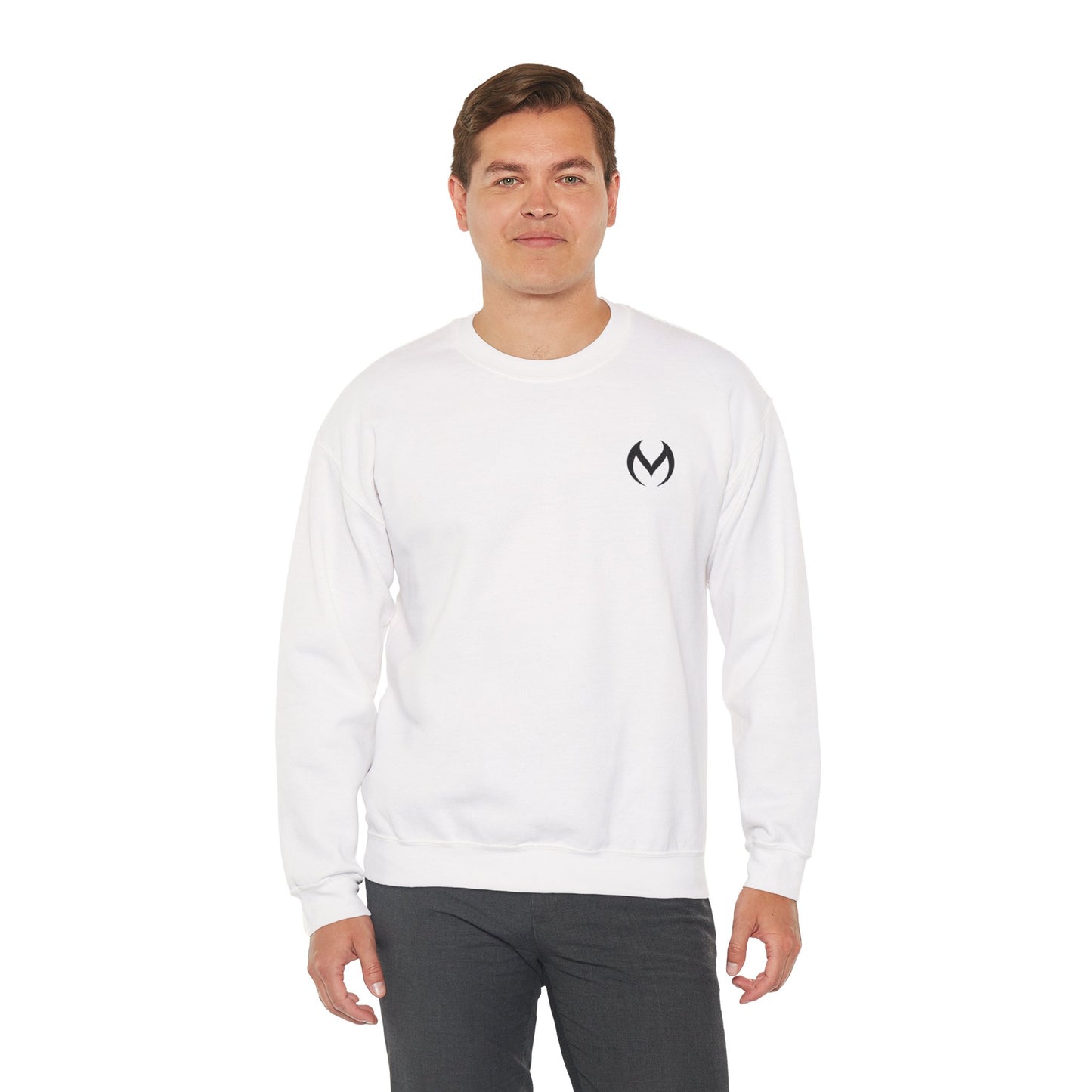Minimalist White Crewneck Sweatshirt