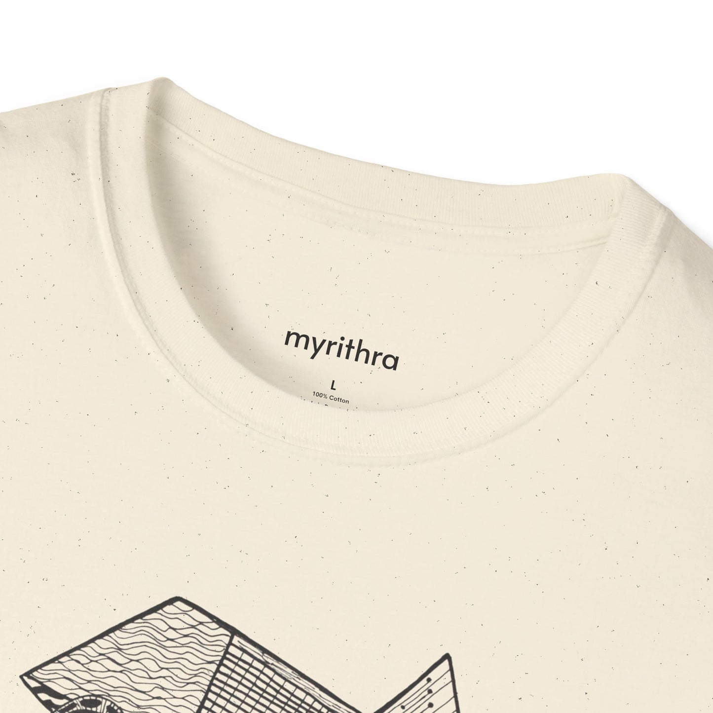 Viking Geometric Line Art T-Shirt — Detailed Norse Beard & Helmet Illustration