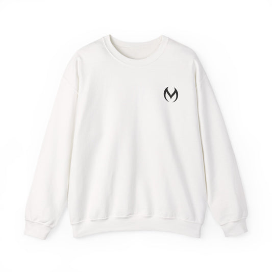 Minimalist White Crewneck Sweatshirt