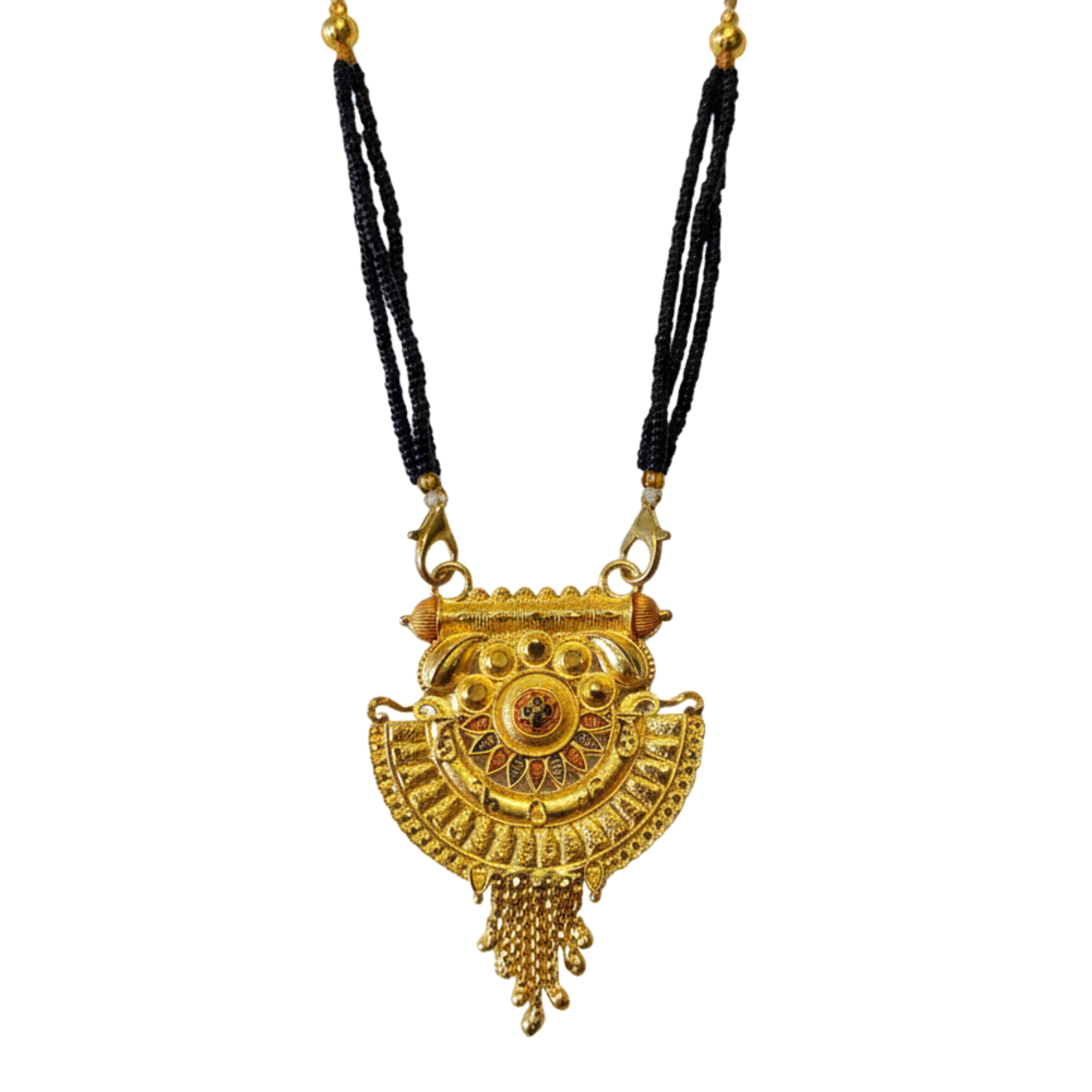 Myrithra Anti‑Tarnish Black Beads Mangalsutra for Women | Traditional Pendant Necklace | Daily Wear - Myrithra