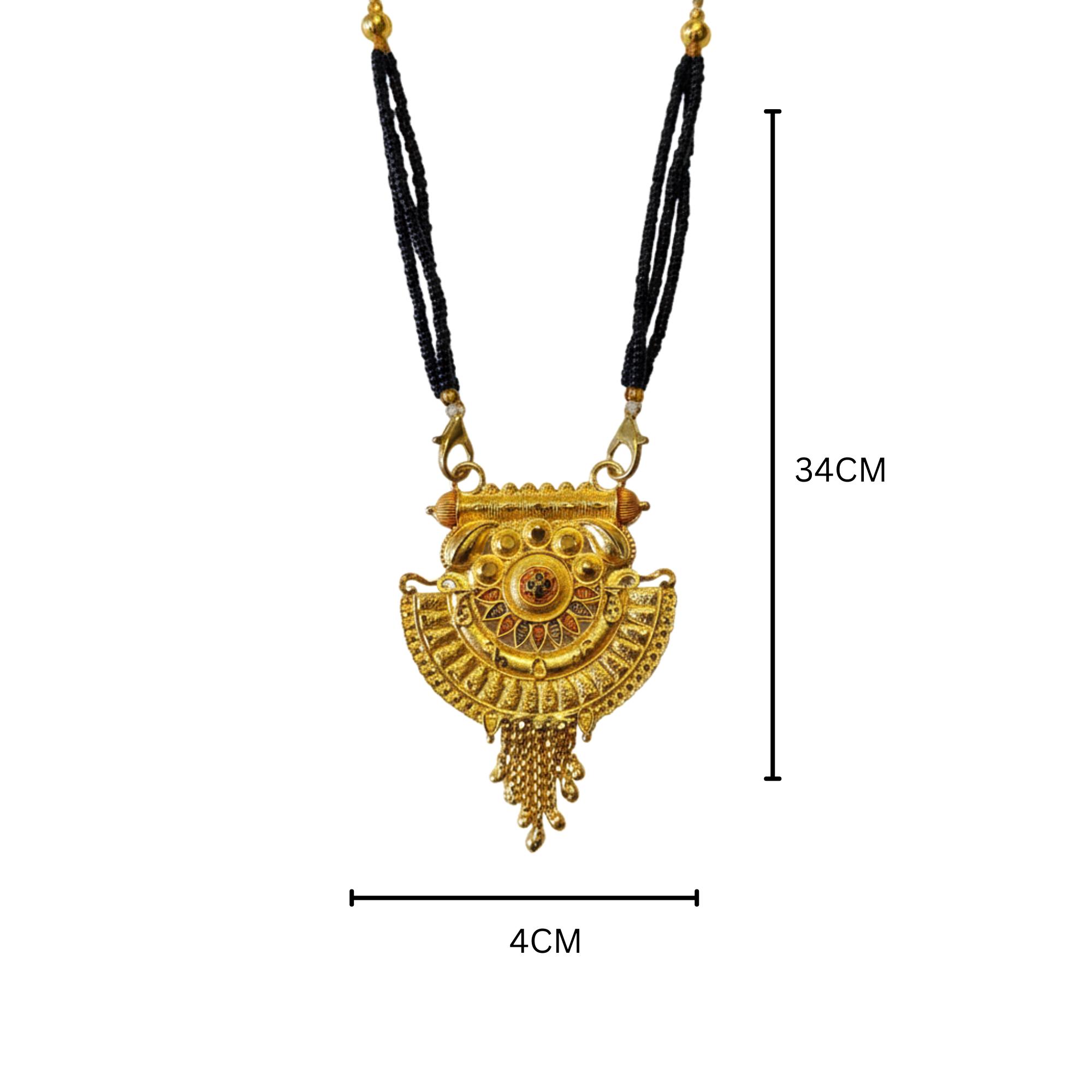 Myrithra Anti‑Tarnish Black Beads Mangalsutra for Women | Traditional Pendant Necklace | Daily Wear - Myrithra