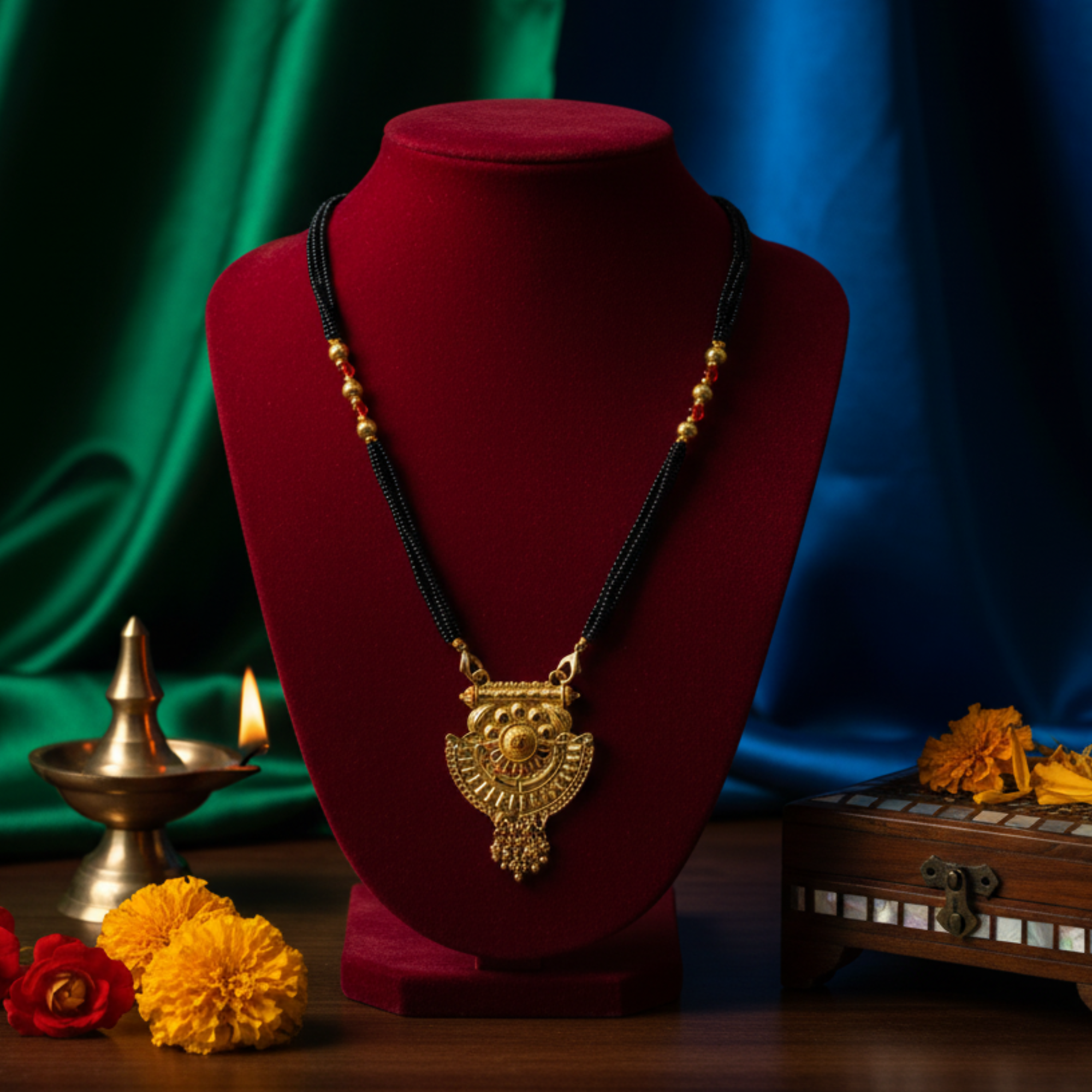 Myrithra Anti‑Tarnish Black Beads Mangalsutra for Women | Traditional Pendant Necklace | Daily Wear - Myrithra