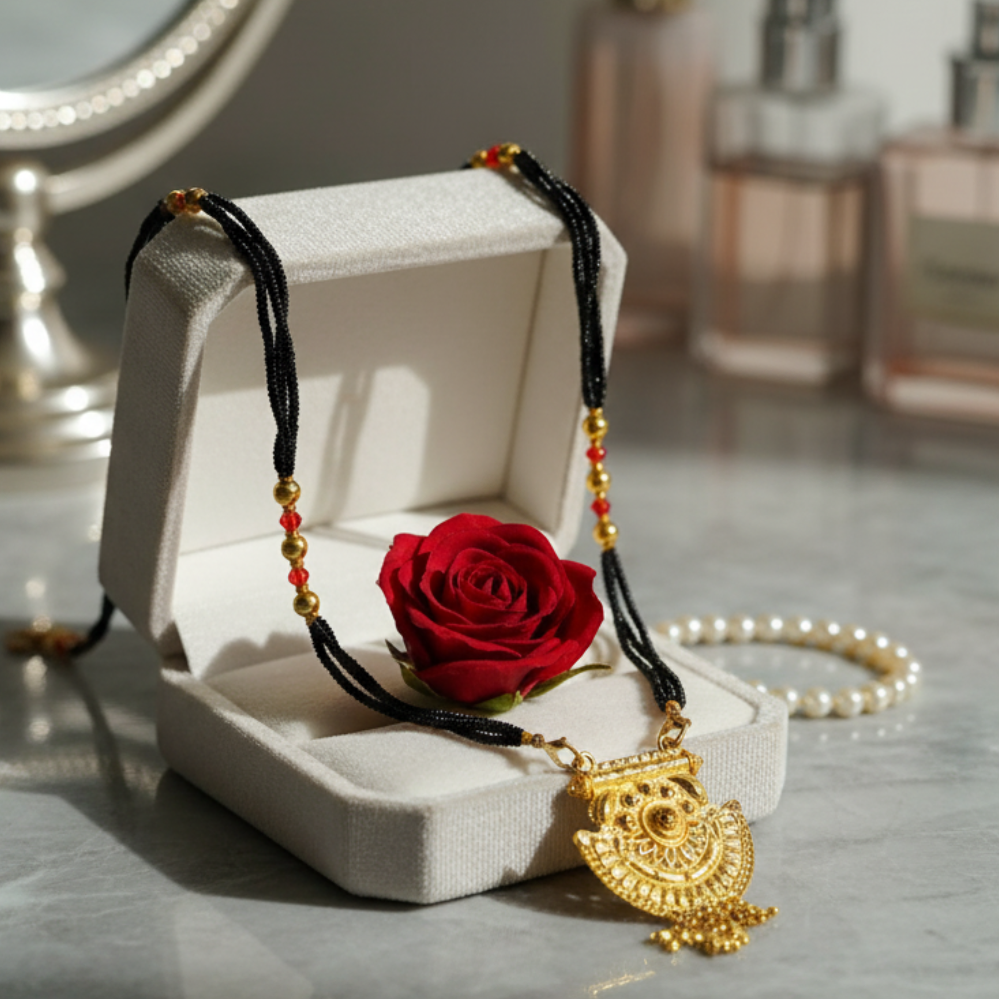 Myrithra Anti‑Tarnish Black Beads Mangalsutra for Women | Traditional Pendant Necklace | Daily Wear - Myrithra
