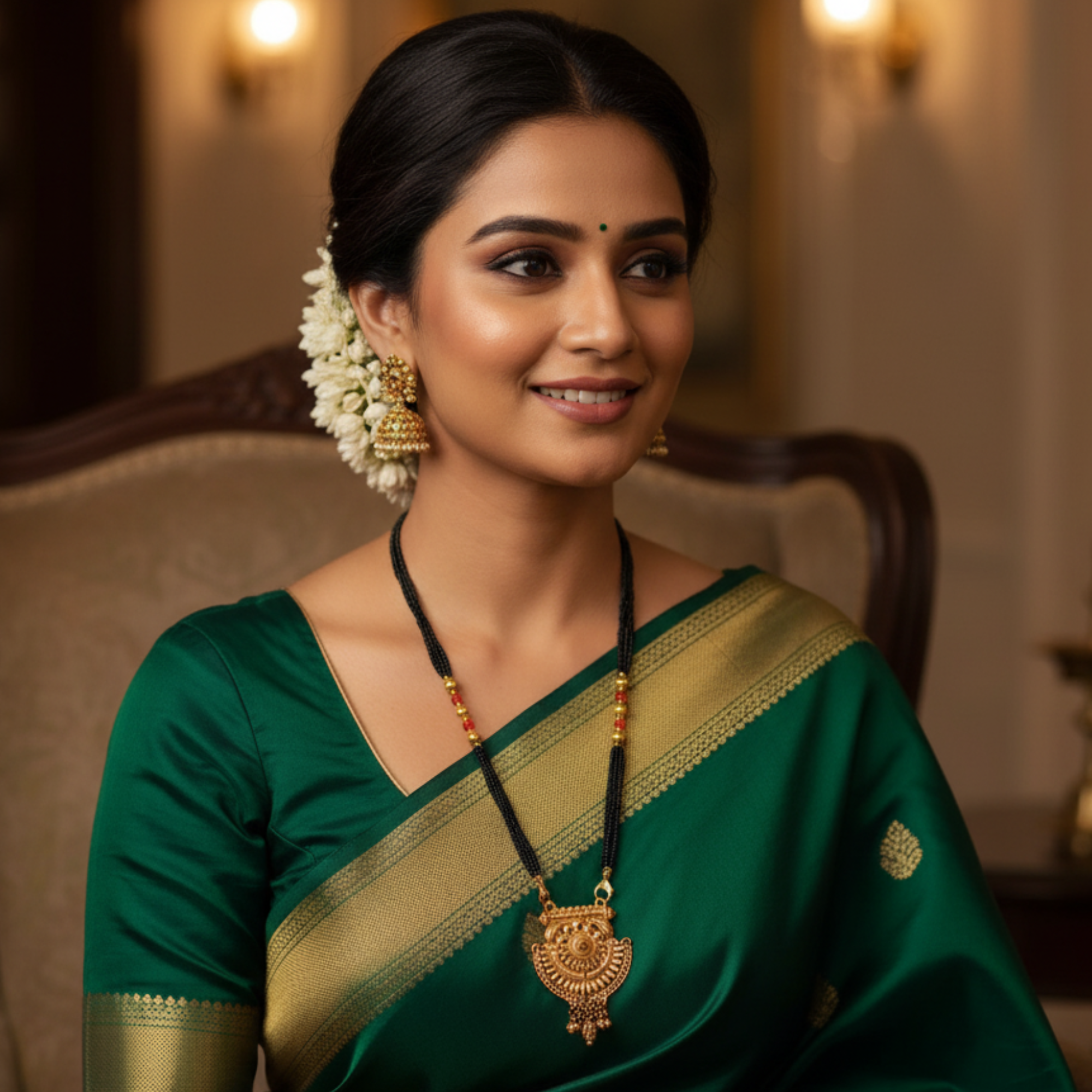 Myrithra Anti‑Tarnish Black Beads Mangalsutra for Women | Traditional Pendant Necklace | Daily Wear - Myrithra